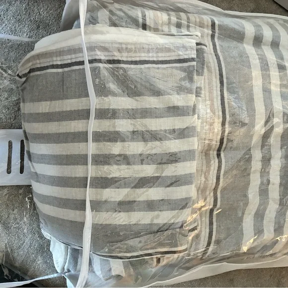 UGG Striped Comforter Set in Gray and White - Picture 2 of 2